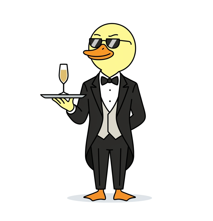 Mascota mayordomo de Quackbase